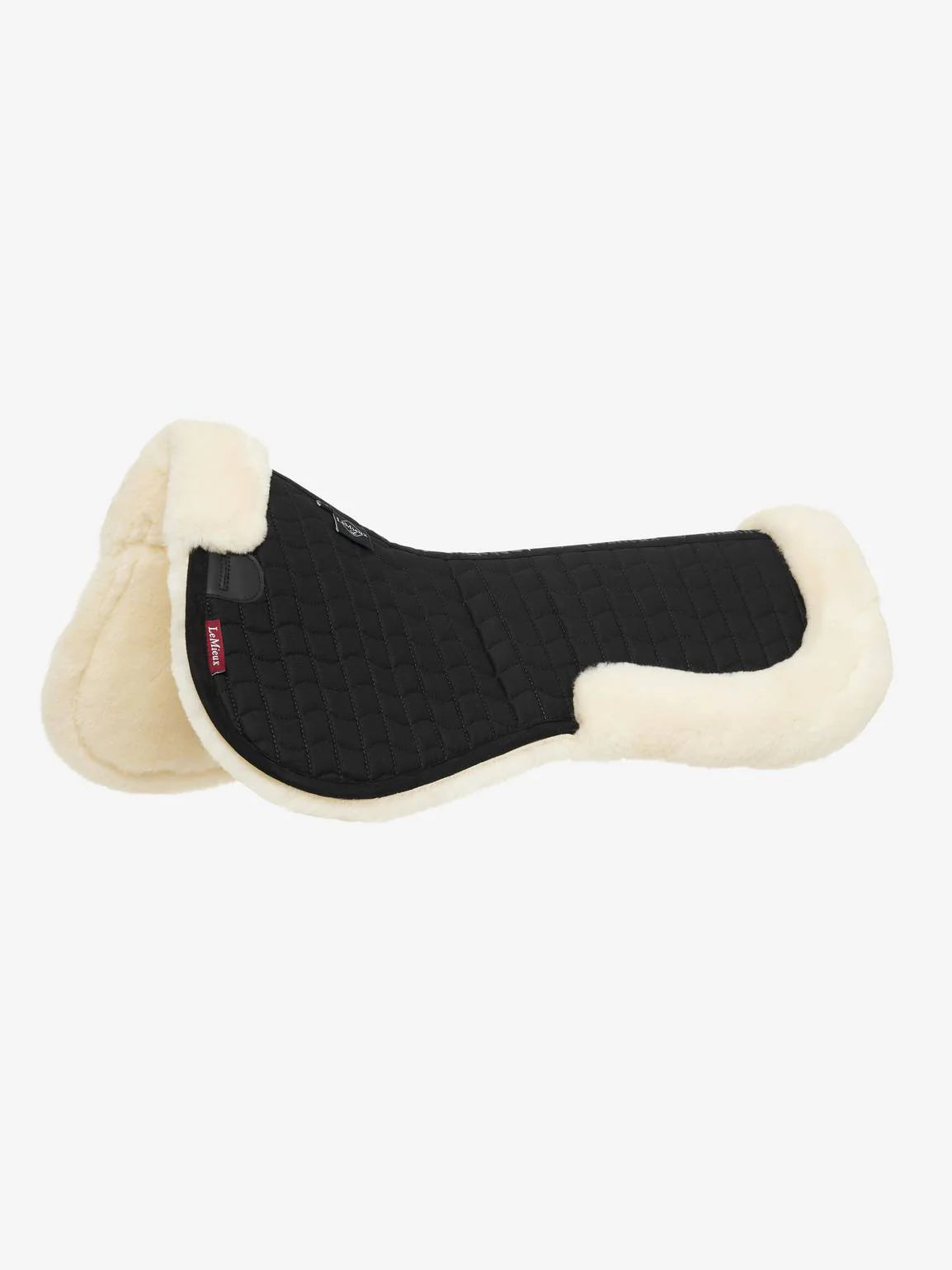 LeMieux sadelpad (half pad)  med merino uld - sort/natur str. M